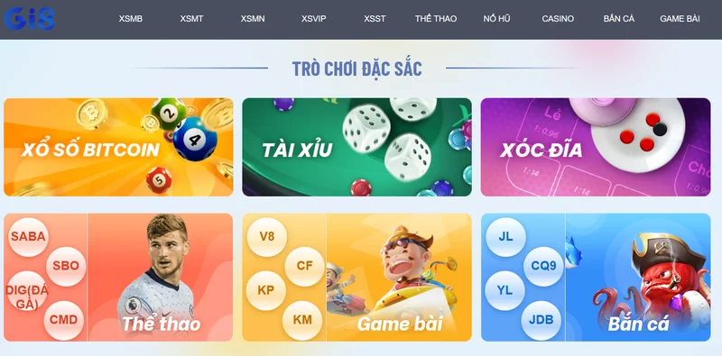 Gi8.press sở hữu đa dạng trò chơi cá cược đặc sắc