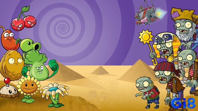 Các màn chơi trong game Plants vs Zombies 2 thể hiện cho nhiều địa điểm khác nhau